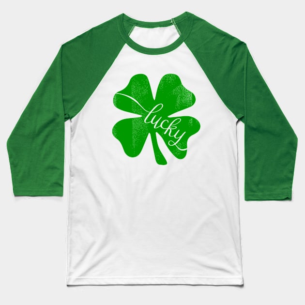 Lucky Shamrock St. Patricks Day Baseball T-Shirt by dreadtwank